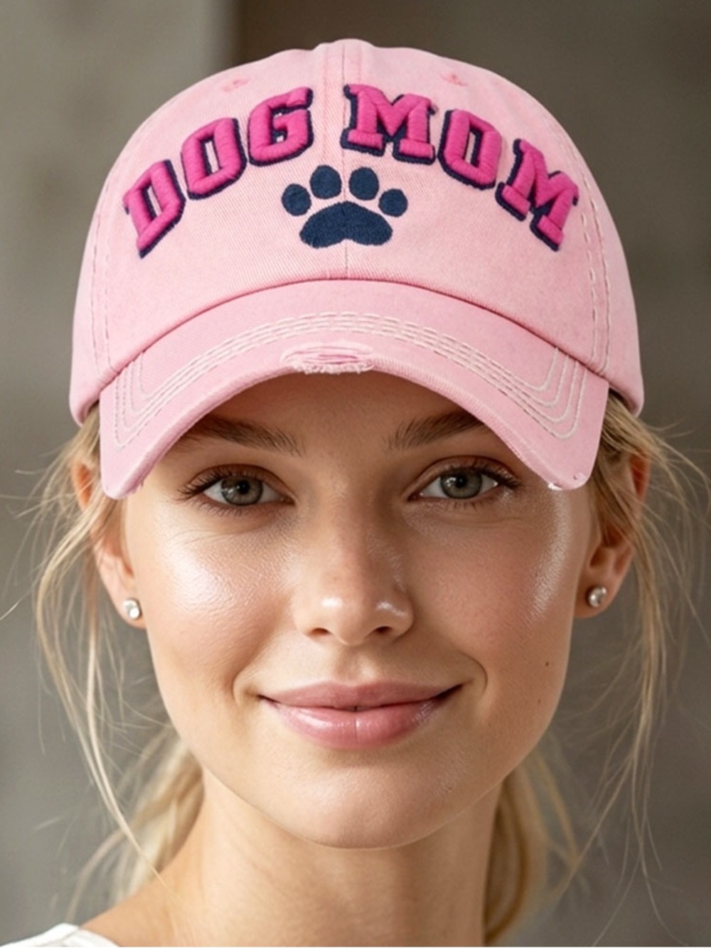 Dog Mom Pink Baseball Cap - Pet Lover Hat